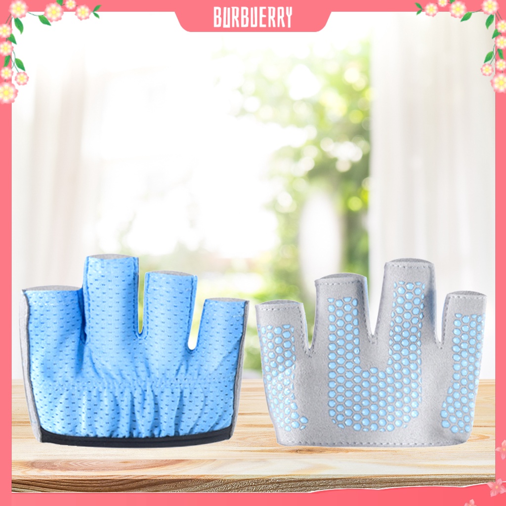 Găng Tay Tập Yoga Hở Ngón Kết Cấu Mềm Mại Thoải Mái Chống Trượt Cho Nữ