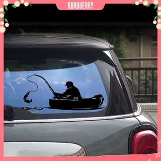 Decal dán trang trí hình người câu cá thời trang cho xe hơi