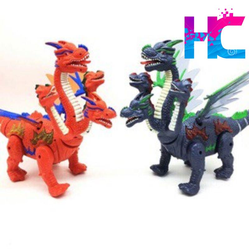 Đồ chơi khủng long 4 đầu - Đẻ trứng, chiếu đèn 3D, có nhạc  - hang_chuan