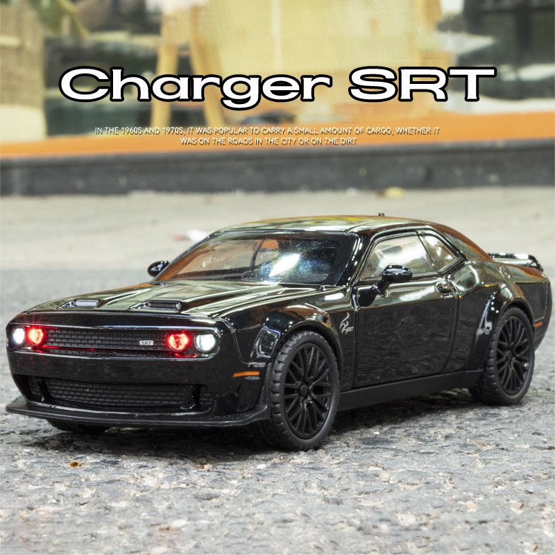 Mô Hình Xe Hơi Dodge Charger SRT Có Đèn Và Âm Thanh Bằng Hợp Kim Tỉ Lệ 1: 32