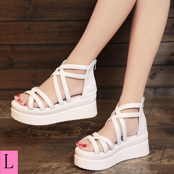 Giày Sandal Đế Dày Quai Chéo Phong Cách Hàn Quốc Thời Trang Mùa Hè Hàng Mới 2023 Dành Cho Bạn Nữ Mang Đi Biển