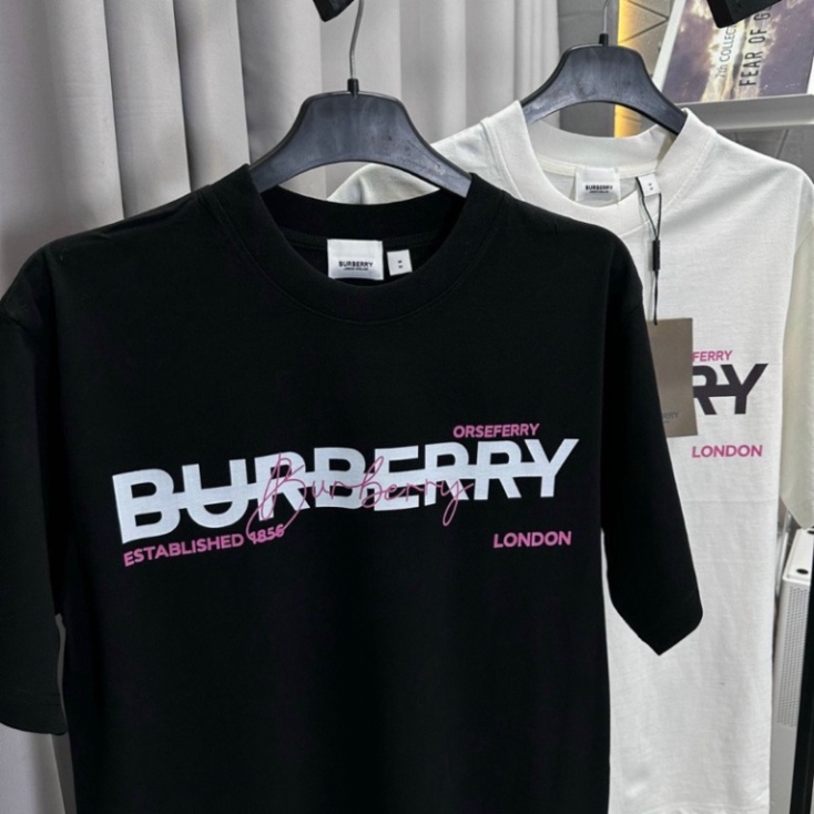 Áo thun Burberry Established cao cấp Áo BBR in chữ nam nữ mới nhất hottrend