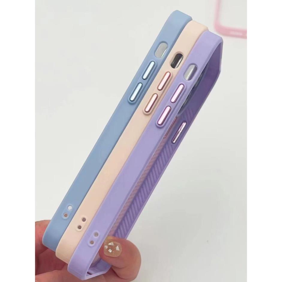 [Xanh Dương - Đen - Trắng] Ốp lưng trong viền camera tròn cao cấp 7plus/8plus/x/xs/xsmax/11/12/13/14/pro/max/plus/promax