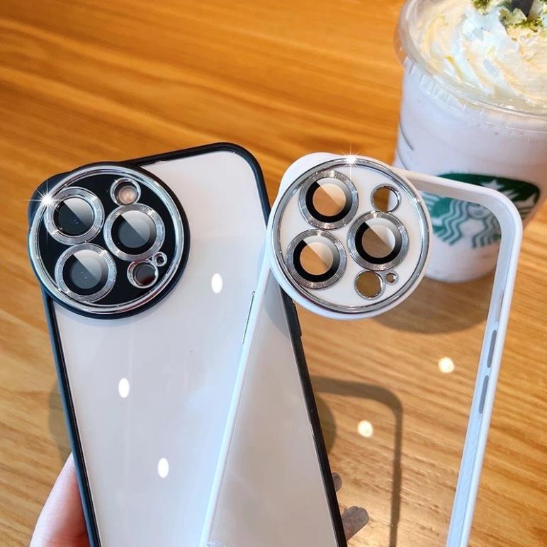 [Hồng - Tím] Ốp lưng trong viền camera tròn cao cấp 7plus/8plus/x/xs/xsmax/11/12/13/14/pro/max/plus/promax