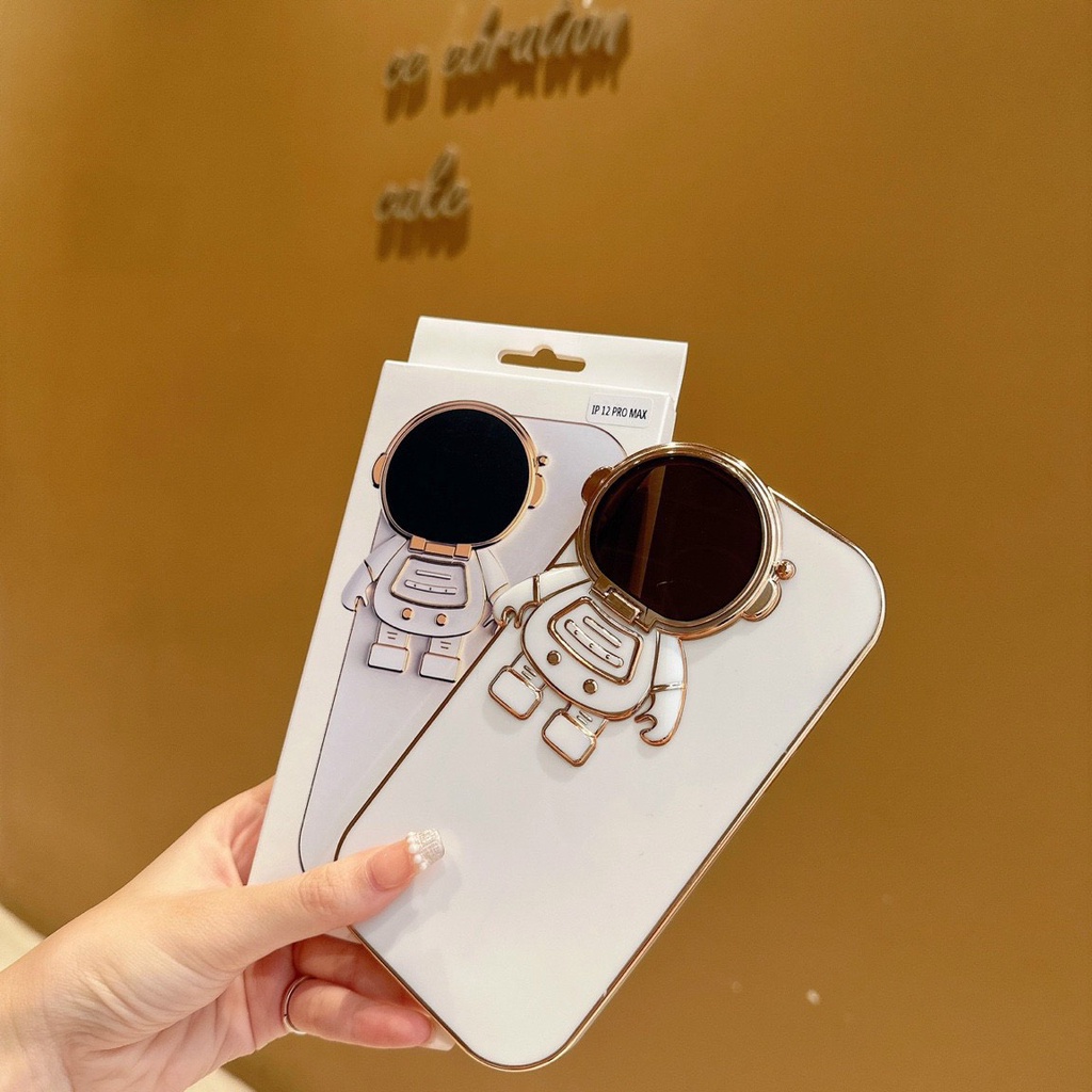 [Xanh Dương - Đen - Trắng] Ốp lưng iphone xi phi hành gia bảo vệ cam màu 7plus/x/xs/xsm11/12/13/14/pro/max/plus/promax