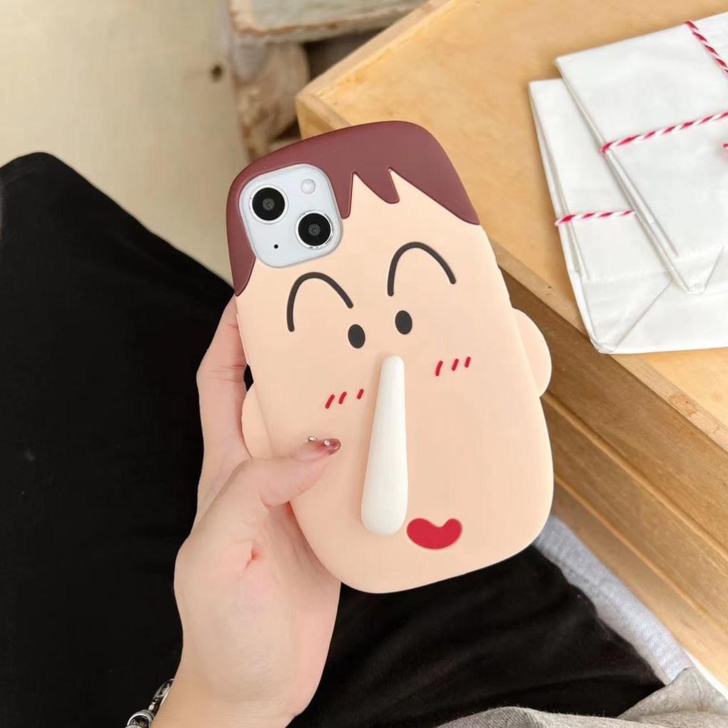 Ốp điện thoại dẻo hoạ tiết hinh Shin chống rơi cho iphone 12/13/14/pro/max/plus/promax