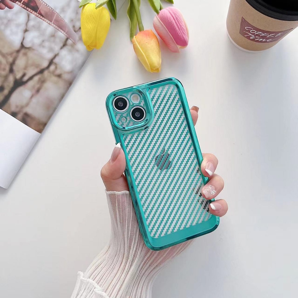 [Trắng - Hồng - Xanh Dương - Vàng] Ốp si hoạ tiết vân cacbon x/xs/xsm11/12/13/14/pro/max/plus/promax