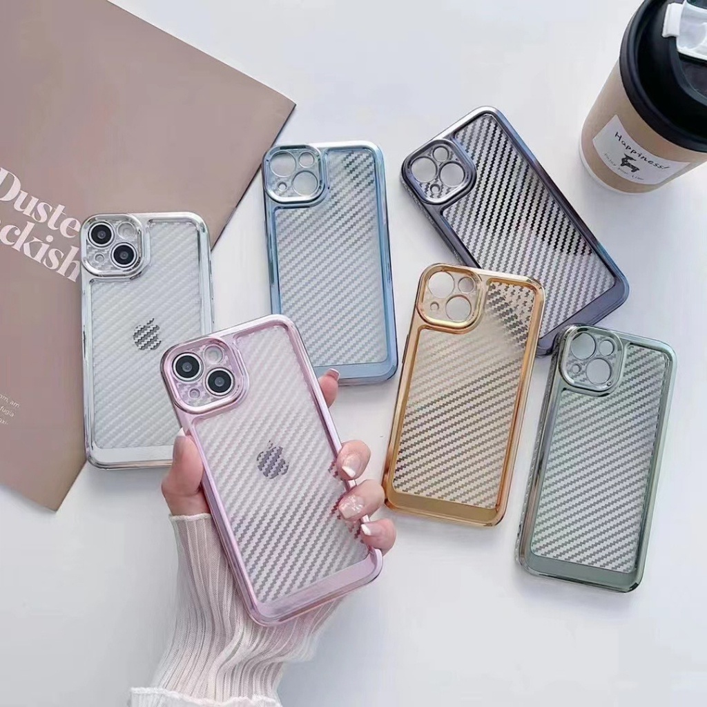 [Trắng - Hồng - Xanh Dương - Vàng] Ốp si hoạ tiết vân cacbon x/xs/xsm11/12/13/14/pro/max/plus/promax