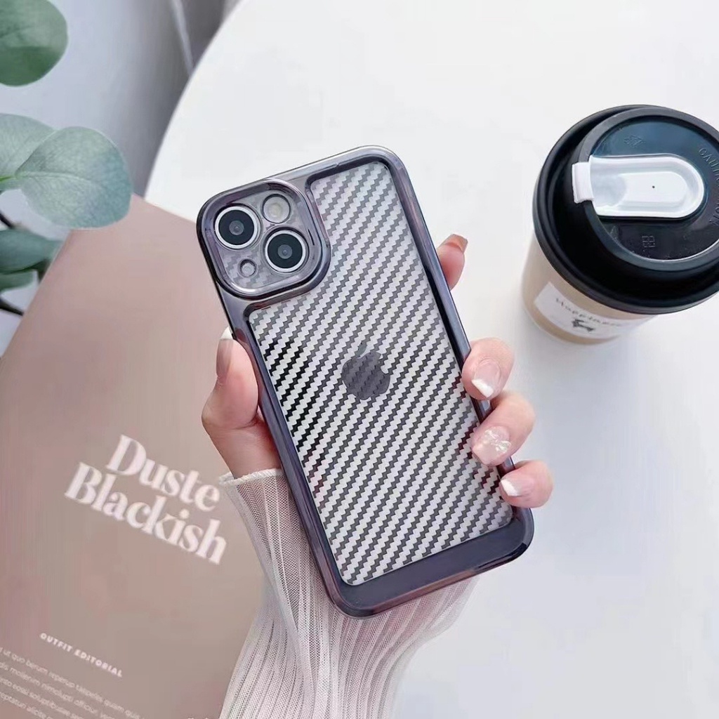 [Trắng - Hồng - Xanh Dương - Vàng] Ốp si hoạ tiết vân cacbon x/xs/xsm11/12/13/14/pro/max/plus/promax