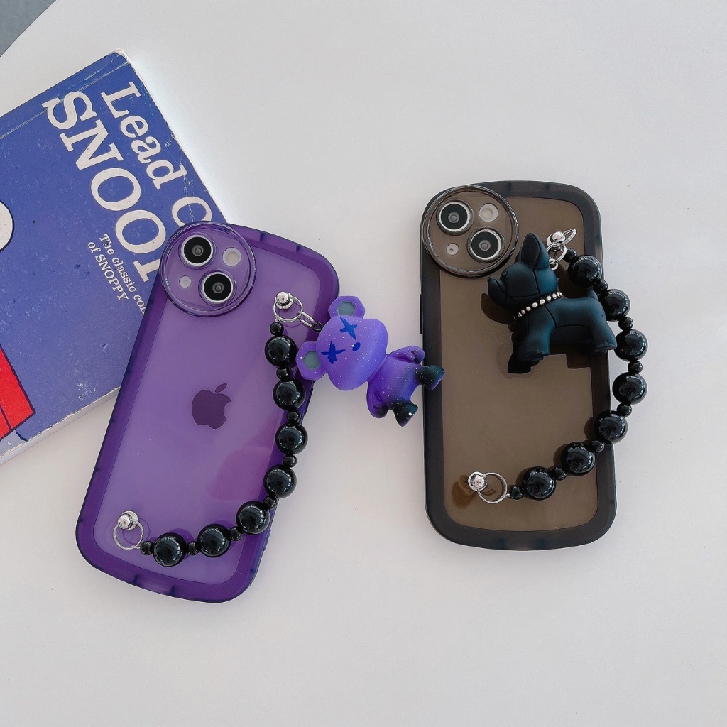 Ốp Điện Thoại Dẻo Hình Gấu 3D gắn dây siêu xynh x/xs/xsm11/12/13/14/pro/max/plus/promax