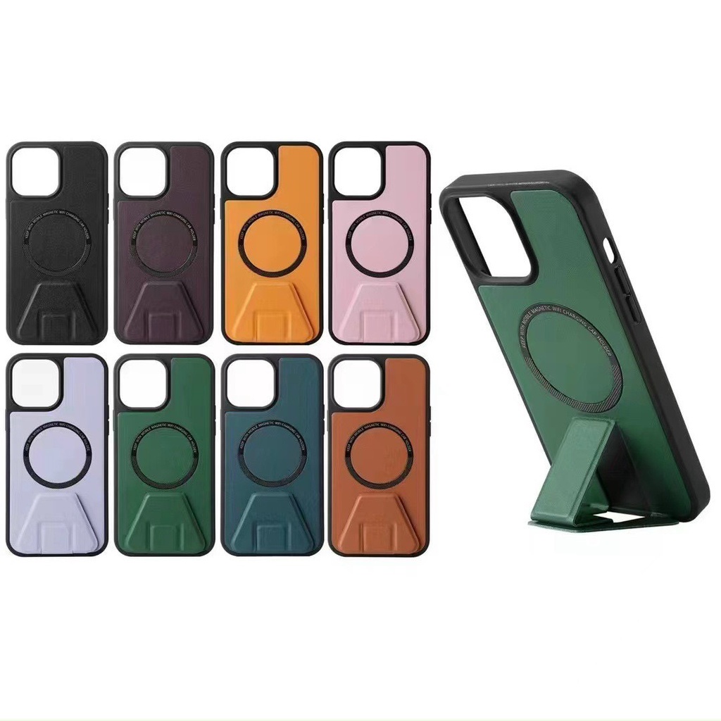 [Đen - Tím đậm - Cam - Xanh Dương] Ốp từ tính kèm giá đỡ điện thoại chống va đập x/xr/xs/xsmax/11/12/13/14/pro/max/plax/