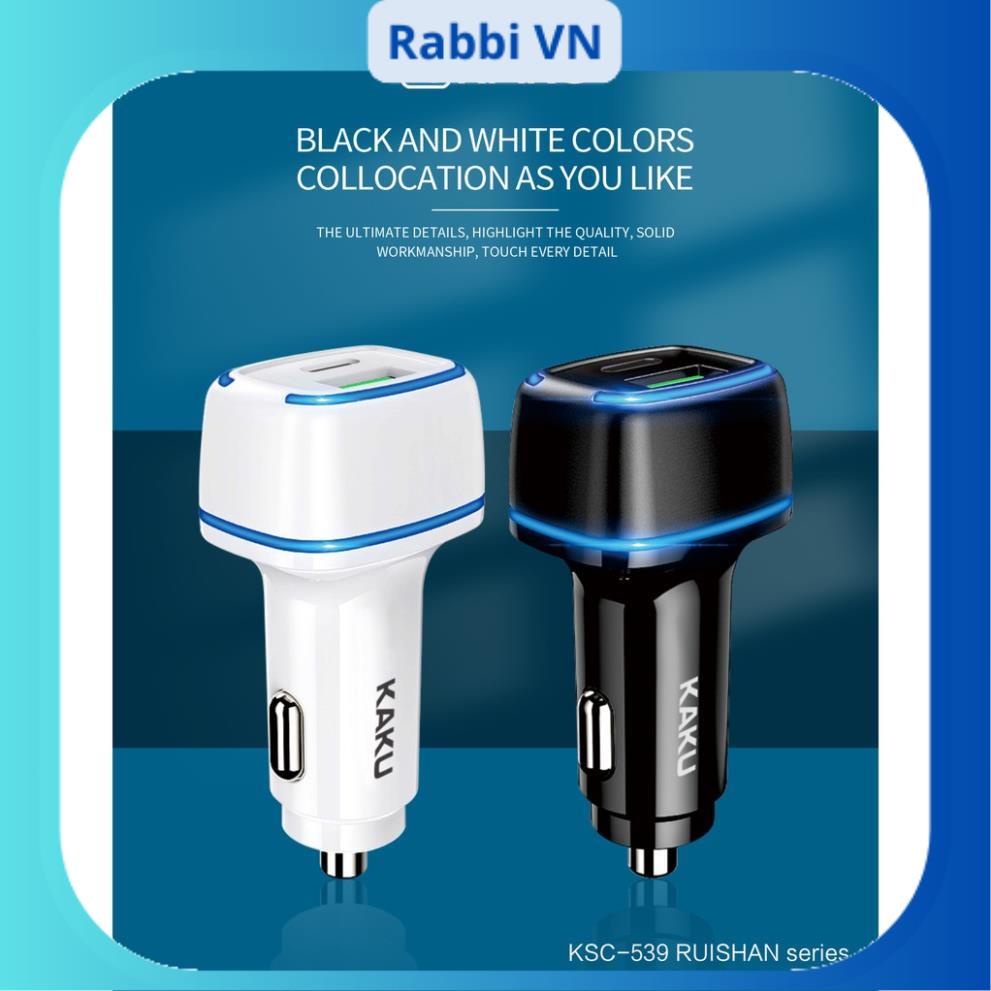 Tẩu sạc nhanh PD dùng trên ô tô hoặc xe SH chính hãng KAKU mã KSC - 539
