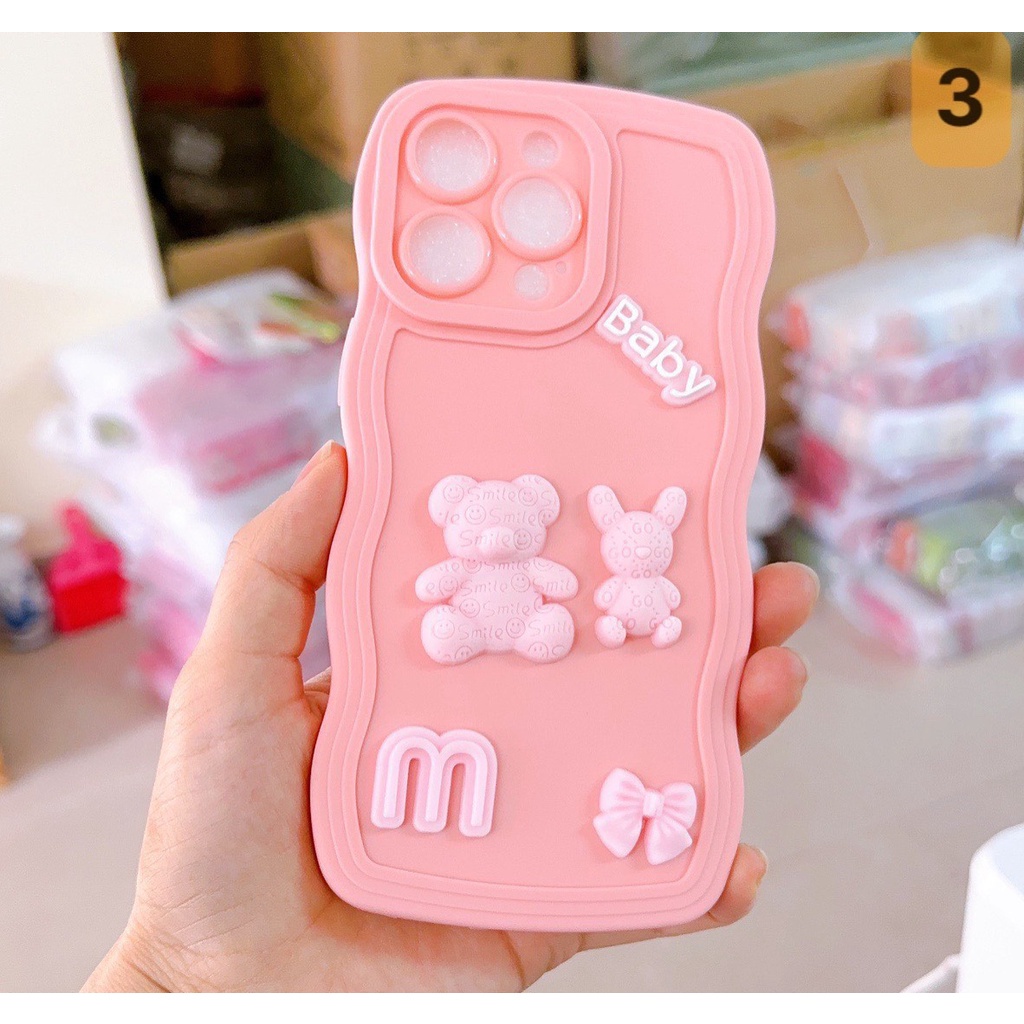 Ốp mây gắn sticker màu hồng siêu xynh 6plus/6splus/7plus/8plus/ x/xs/xsmax/11/12/13/14/pro/max/plus/promax