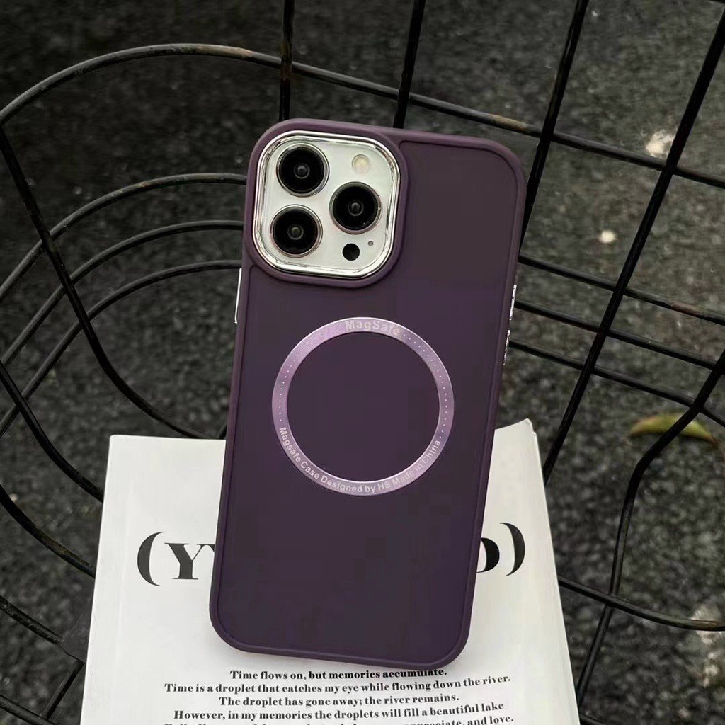 [ Xanh Lá, Vàng, Đen] Ốp từ tính viền cam kim loại hỗ trợ sạc không dây 7plus/x/xs/xsm11/12/13/14/pro/max/plus/promax