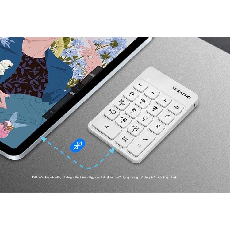 Tạo phím tắt Bàn phím tắt không dây Bluetooth Bàn phím mini di động siêu mỏng YESWORD/AOIKTYE