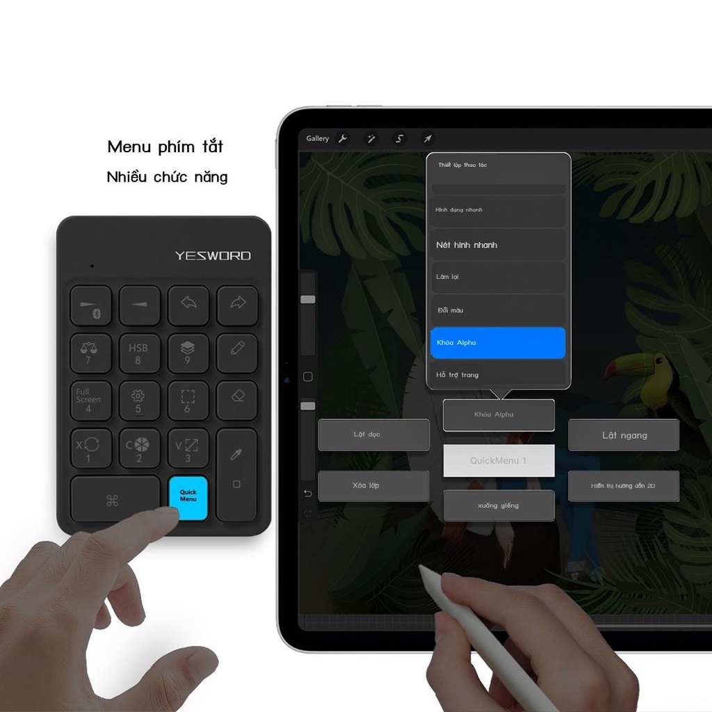 Tạo phím tắt Bàn phím tắt không dây Bluetooth Bàn phím mini di động siêu mỏng YESWORD/AOIKTYE