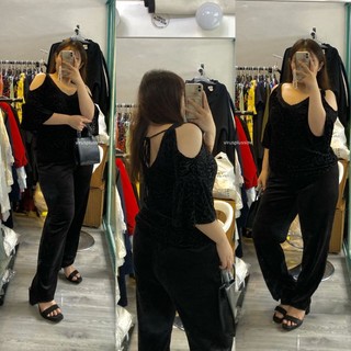 [Virusplussize] Áo bẹt vai nhung G.Collection✨✨✨
