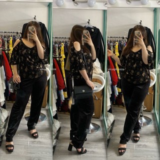 [Virusplussize] Áo bẹt vai nhung G.Collection✨✨✨