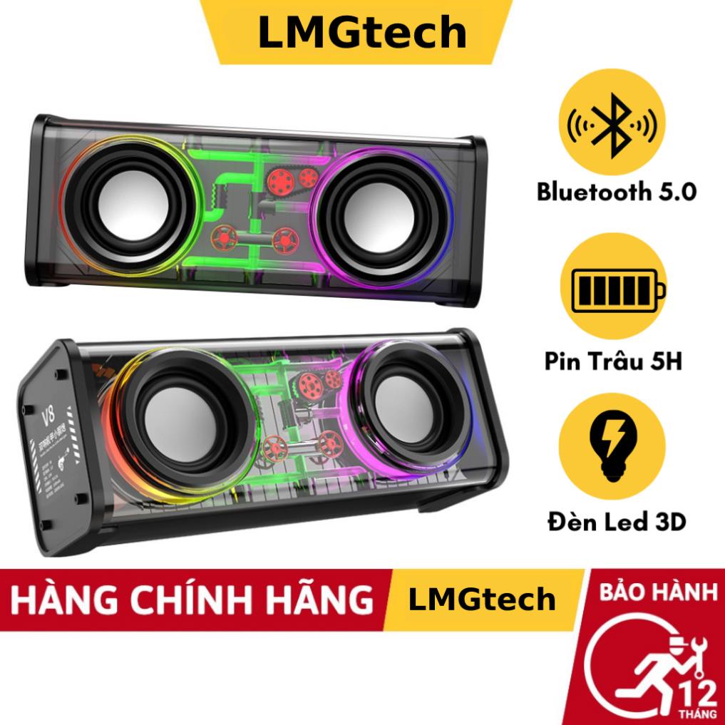 Loa bluetooth không dây V8 mini cầm tay công suất lớn, âm thanh hay, led nháy theo nhạc- HiTechZ
