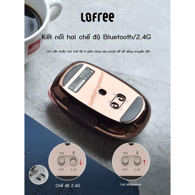 Lofree Lofei chuột bluetooth không dây girl game laptop văn phòng ipad các mẫu sạc giá trị cao