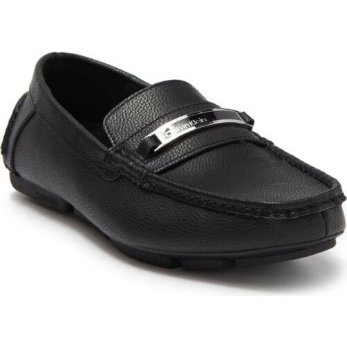 Giày mọi Nam chính hãng CK mocasines black - da bê mềm / size 39-44