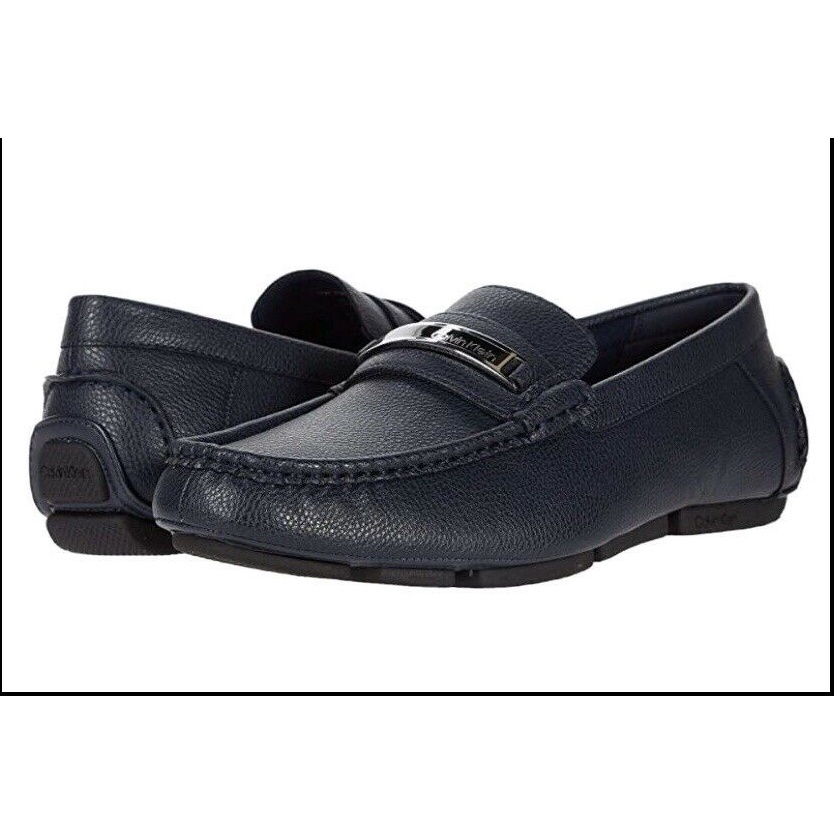 Giày mọi Nam chính hãng CK mocasines black - da bê mềm / size 39-44