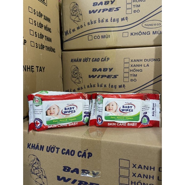 COMBO 10 GÓI KHĂN ƯỚT BABY WIPES 80G