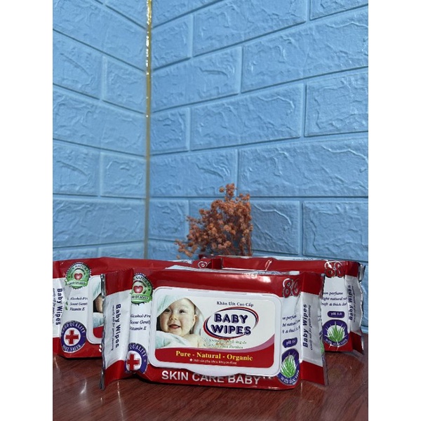 COMBO 10 GÓI KHĂN ƯỚT BABY WIPES 80G