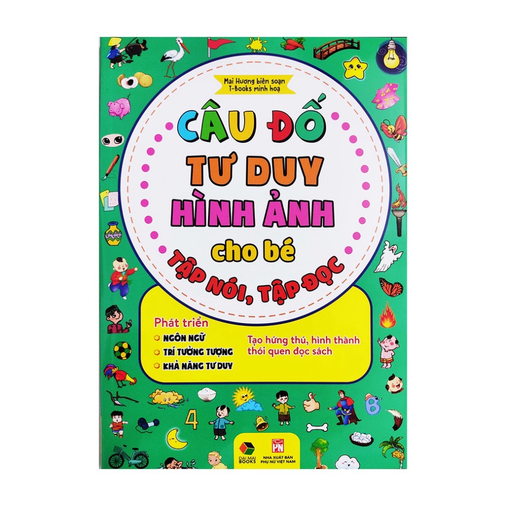 Sách - Câu Đố tư duy hình ảnh cho bé tập nói, tập đọc Đại Mai Books
