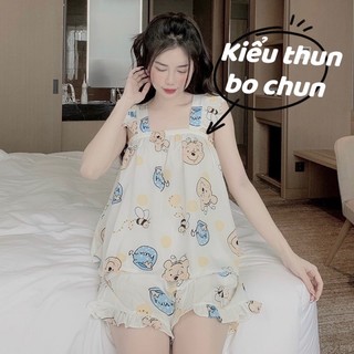 (Clip thật) Bộ lụa mango đùi 2 dây size 40-60kg