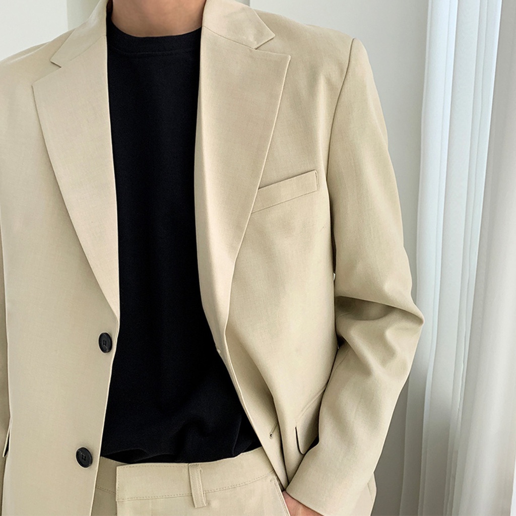Áo khoác blazer nam form rộng 1 lớp phong cách tối giản đệm vai có lót trong thoáng mát thương hiệu JBAGY - JK0106 | BigBuy360 - bigbuy360.vn