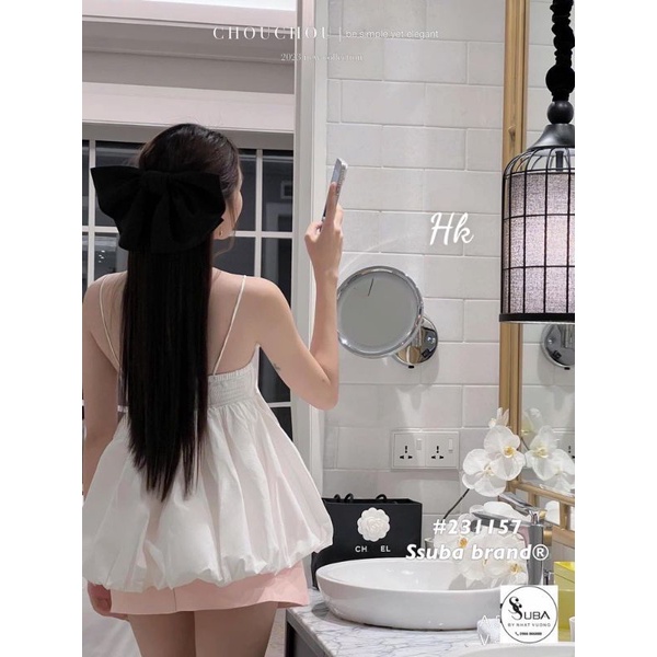 💋Áo 2s xòe phồng kèm hoa chinhhh quá