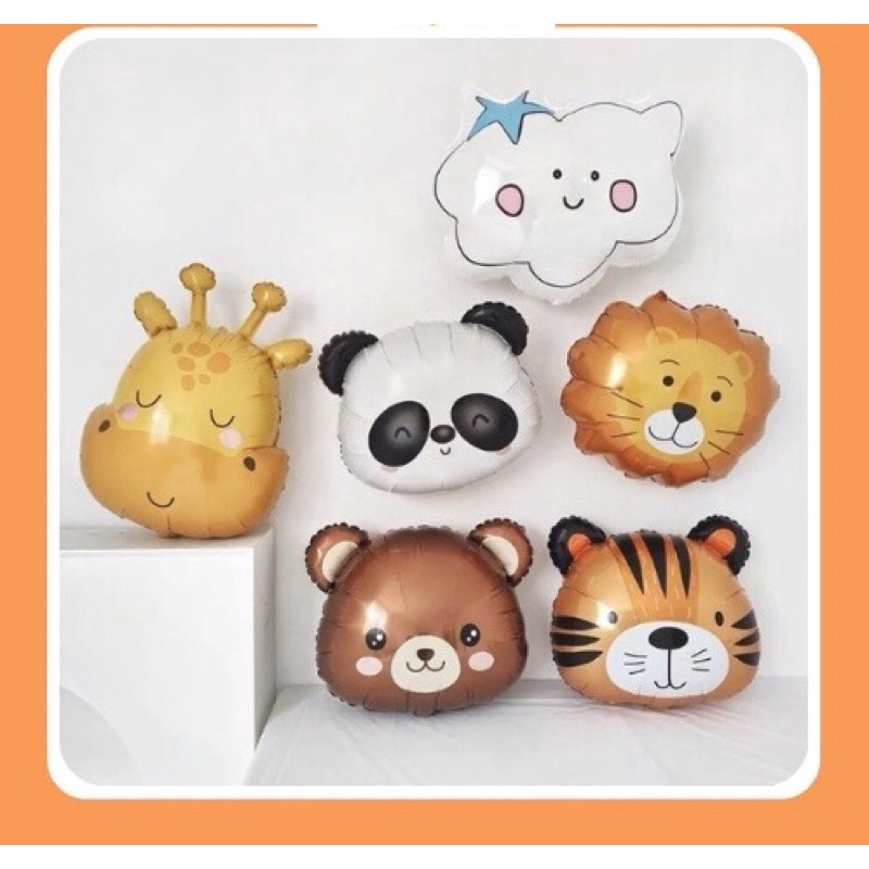 Bóng nhôm hình đầu thú các loại,bong bóng hình động vật ngộ nghĩnh