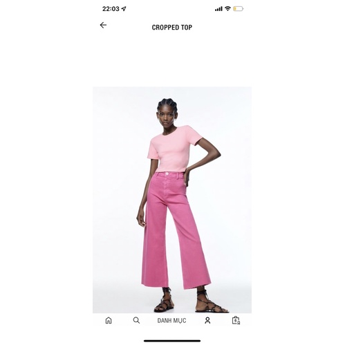 Áo phông croptop Zara Authentic