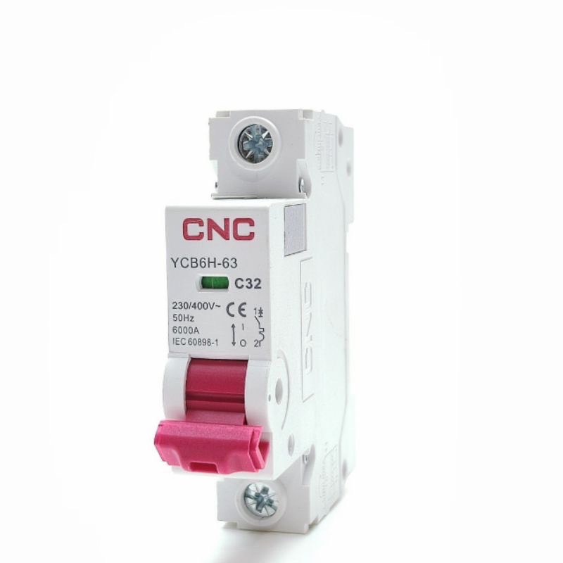 Aptomat MCB 1 Pha CNC YCB6H-63 6A, 10A, 16A, 25A, 32A, 40A, 50A, 63A, Dòng Cắt 6kA (Hàng chính hãng)