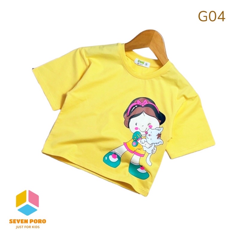Áo Thun Form Lửng Bé Gái G04 Size 8-25kg SevenPoro - G&K Kids