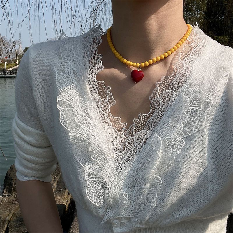 Vòng Cổ Chuỗi Hạt Ngọc Trai Giả Thời Trang Hàn Quốc Cùng Màu Cho Trẻ Em