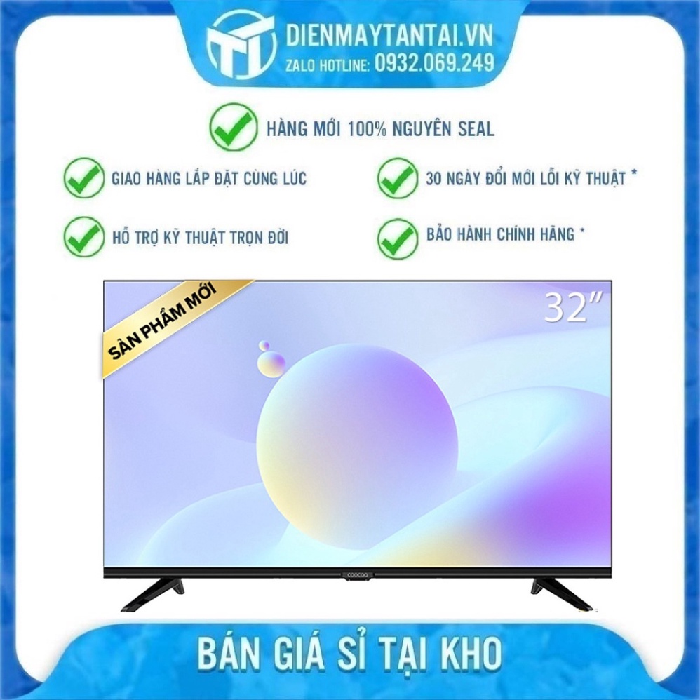 Google Tivi Coocaa HD 32 Inch 32Z72 Hệ điều hành Google, Âm thanh Dolby, Điều khiển giọng nói - Giao miễn phí HCM