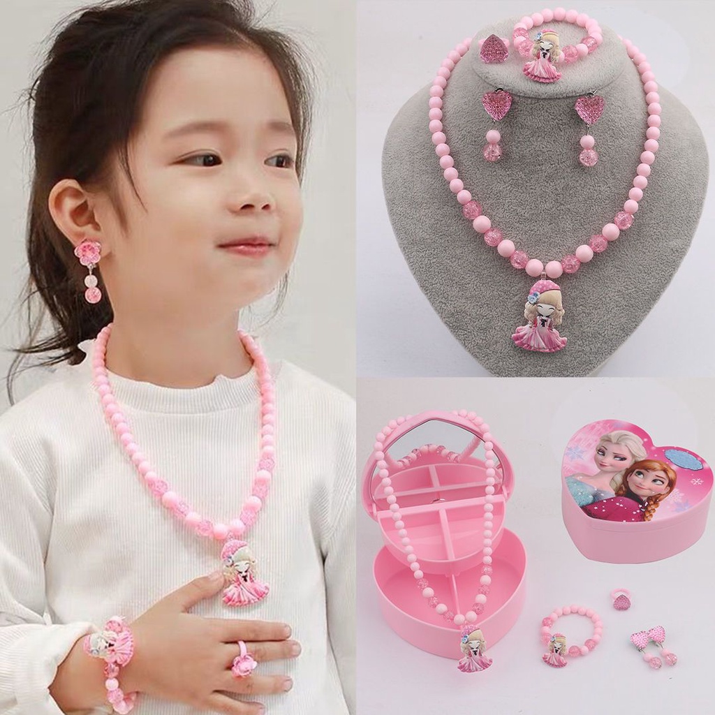 Hộp Đựng Trang Sức Không Cần Xỏ Khuyên Dễ Thương Cho Bé Gái