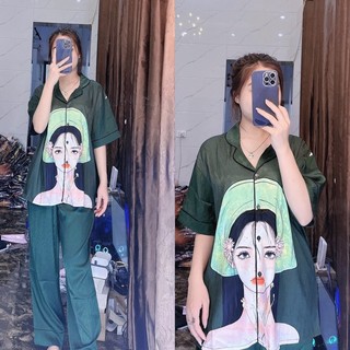 Đồ bộ pijama Bigsize Lụa xước thiết kế 60-90kg