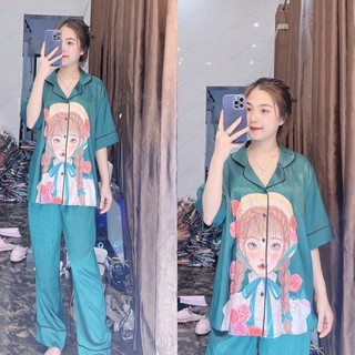 Đồ bộ pijama Bigsize Lụa xước thiết kế 60-90kg