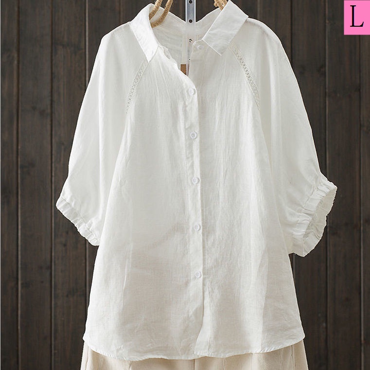 Áo Sơ Mi Cánh Dơi Màu Trơn Cổ Đứng Dáng Rộng Thời Trang Mùa Hè 2023 Cho Nữ