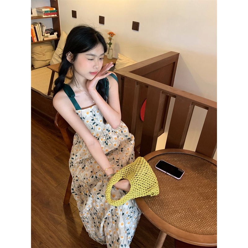 Đầm Hai Dây Dáng Ôm Thêu Hoa Thời Trang Mùa Hè Xinh Xắn Cho Nữ