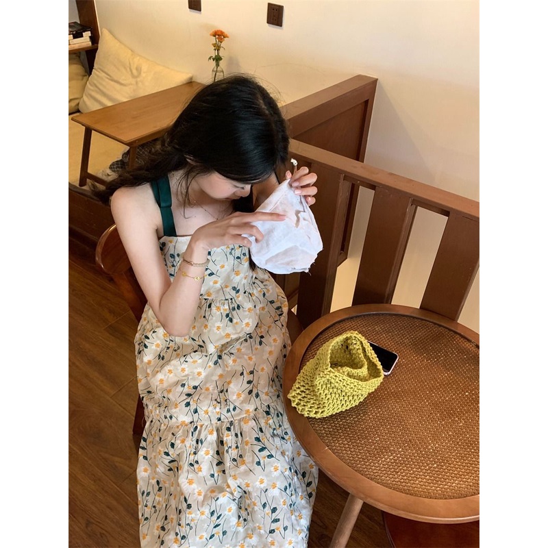 Đầm Hai Dây Dáng Ôm Thêu Hoa Thời Trang Mùa Hè Xinh Xắn Cho Nữ