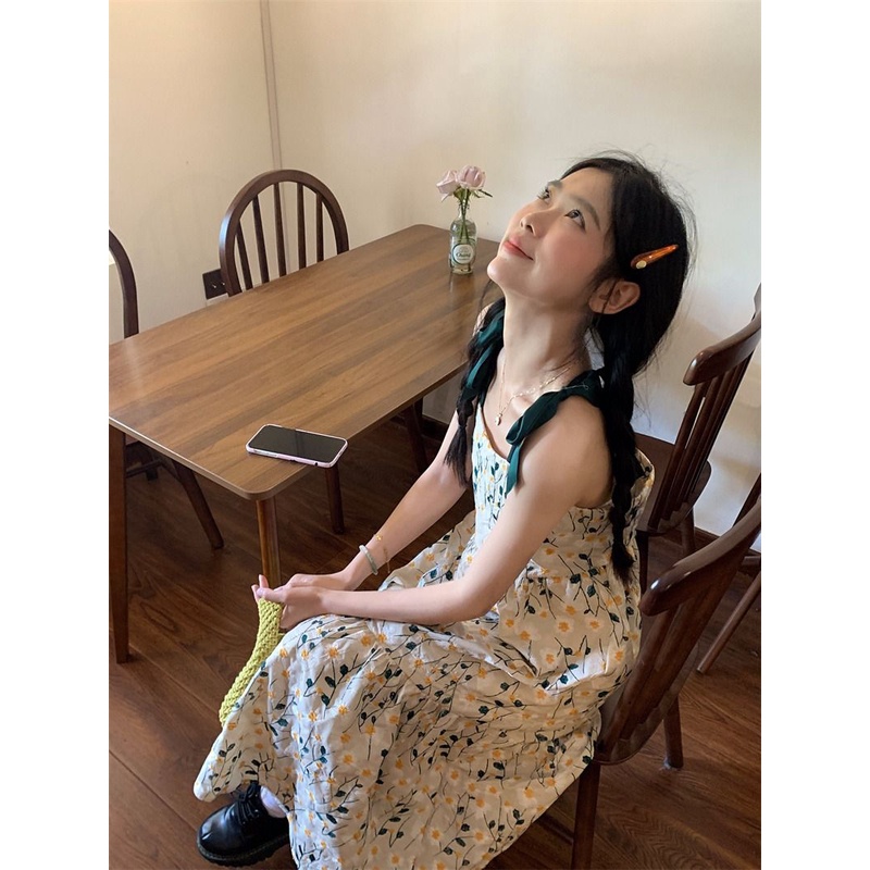 Đầm Hai Dây Dáng Ôm Thêu Hoa Thời Trang Mùa Hè Xinh Xắn Cho Nữ
