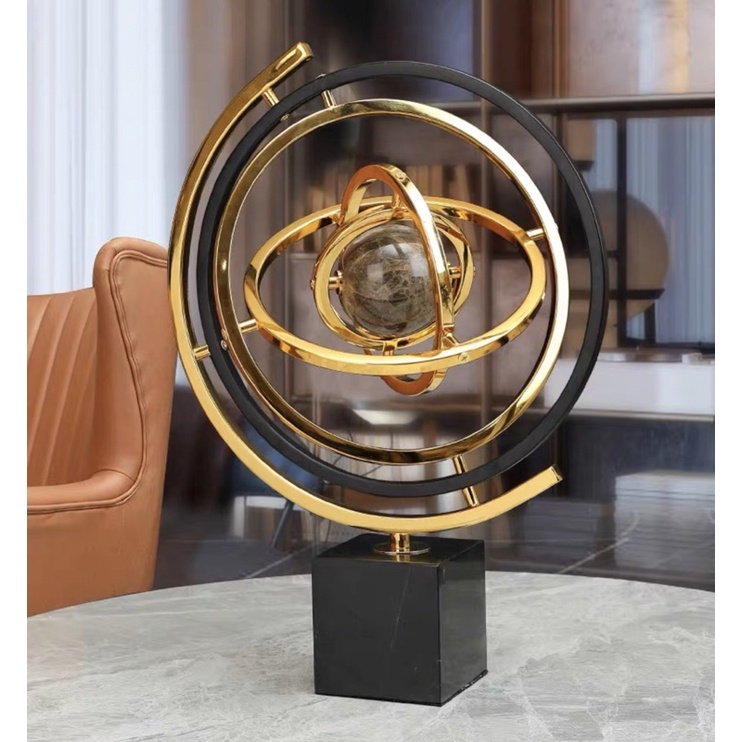 Quả cầu decor trang trí phòng khách , phòng làm việc , để bàn xoay 360 độ cao cấp