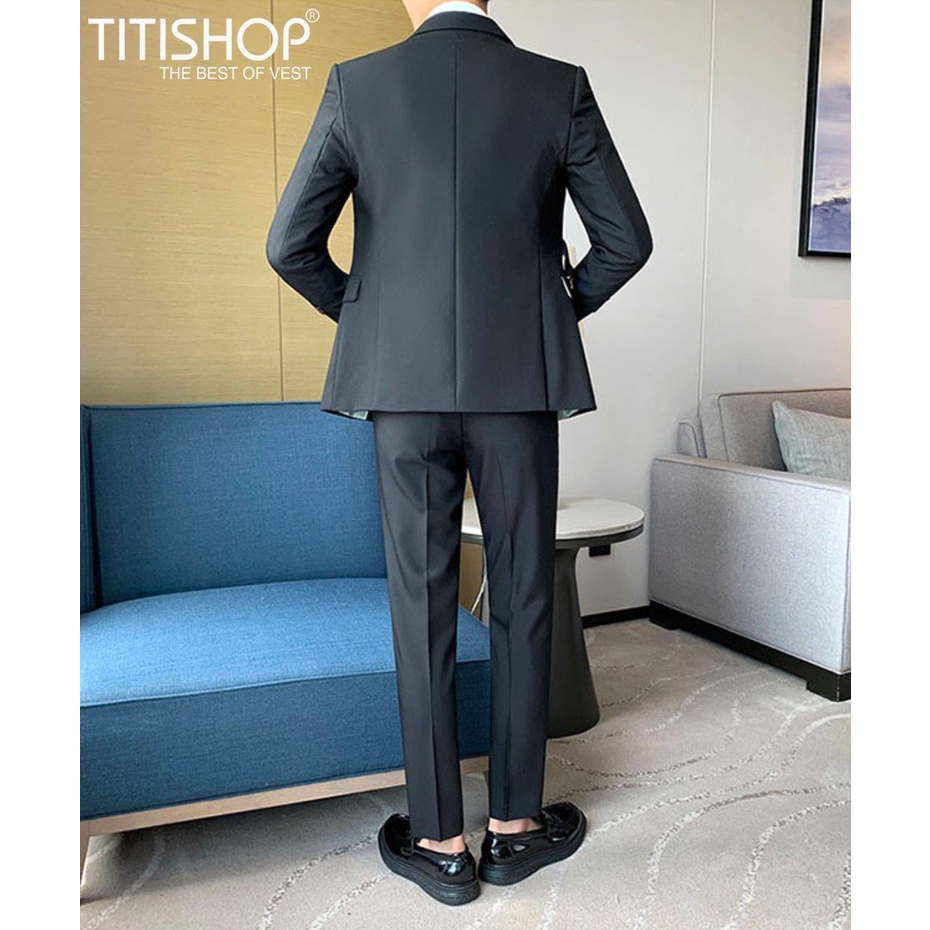 Áo vest nam Titishop Cổ Nhọn AHHES