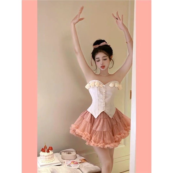 Set váy quây váy voan xoè hàng order 10 ngày