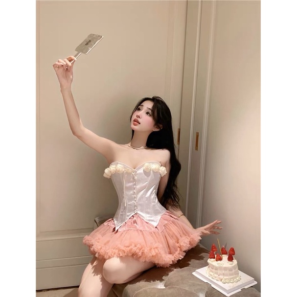 Set váy quây váy voan xoè hàng order 10 ngày