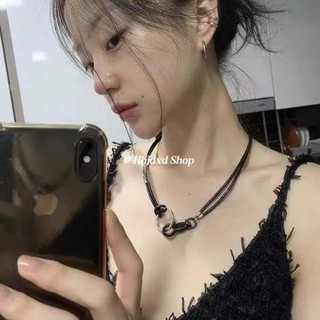 Dây chuyền da phong cách retro hàn quốc cá tính cho nữ